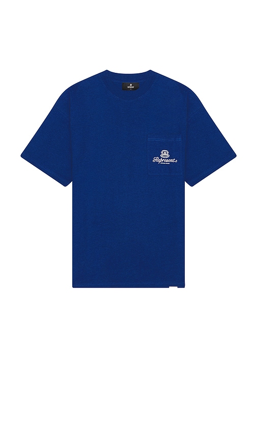 Shop Represent Permanent Vacation Pocket T-shirt In Royal Blue