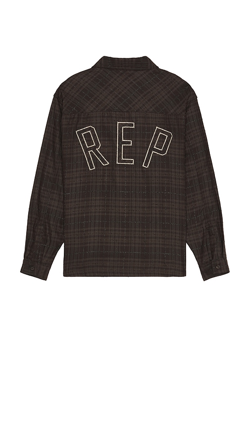 Represent Flannel Shirt Poches Poitrine Broderie Manches Longues In Brown