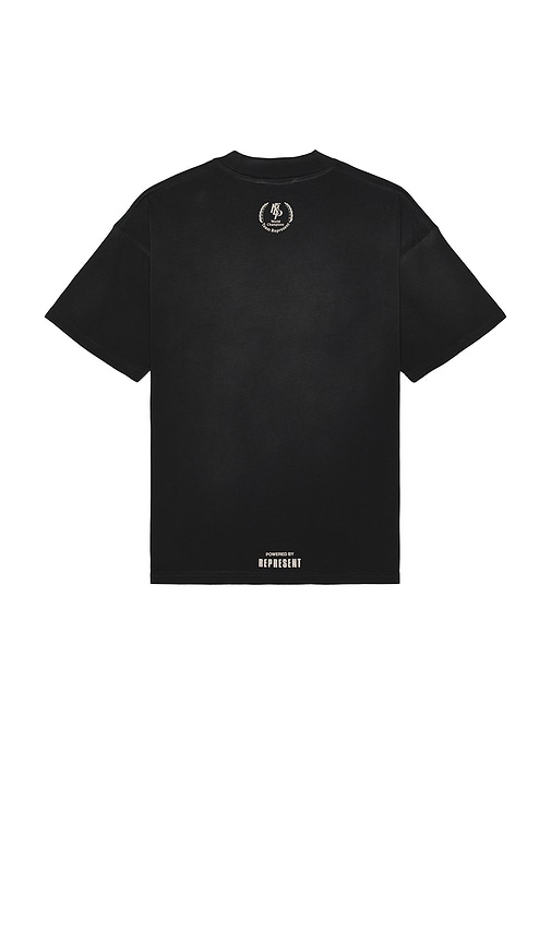 Represent World Championship Printed Cotton T-shirt In Jet Black