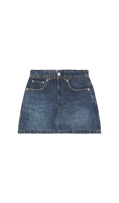 Rag & Bone Mini Miramar Terry Skirt In Blue