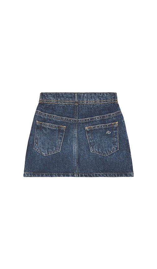 Rag & Bone Mini Miramar Terry Skirt In Blue