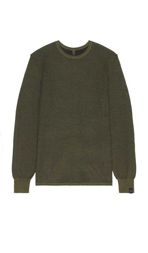 Rag & Bone Gregory Merino Long Sleeve Crew Sweater In Green