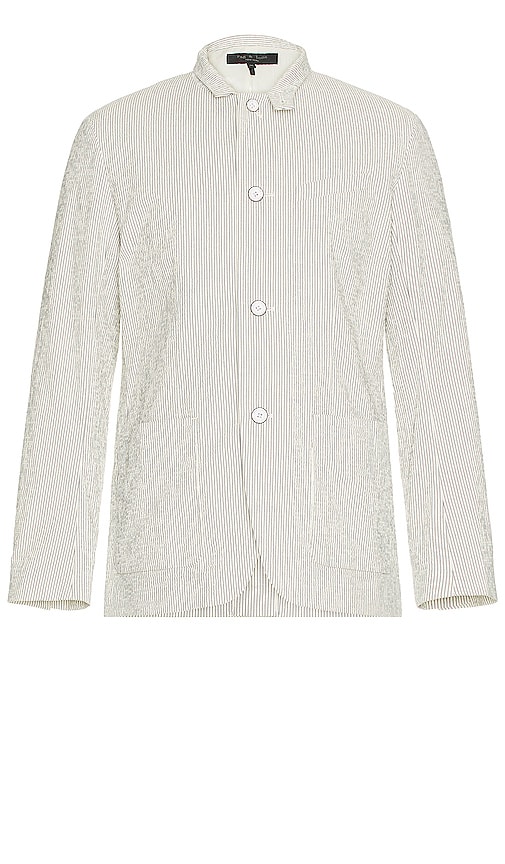 Rag & Bone Seersucker Blazer in White