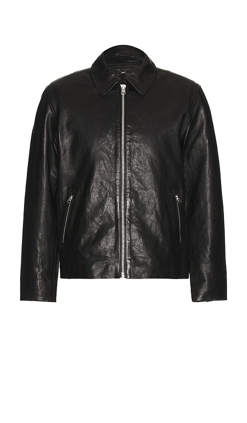 Rag & Bone Melrose Textured-leather Jacket In Black
