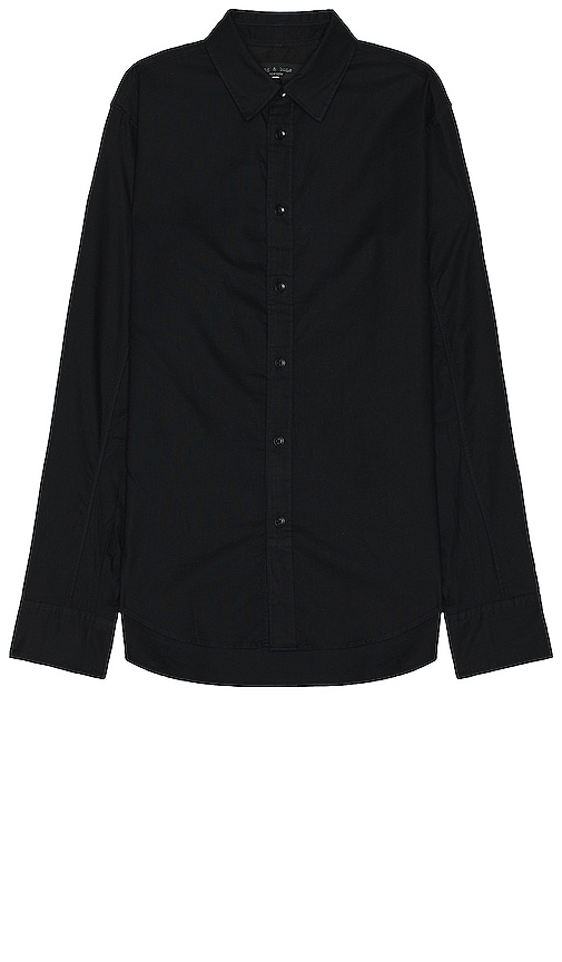 Shop Rag & Bone Engineered Oxford Shirt In Black