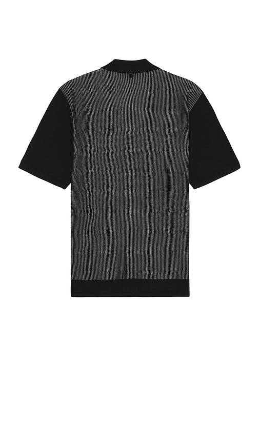 Shop Rag & Bone Harvey Knit Camp Shirt In Black