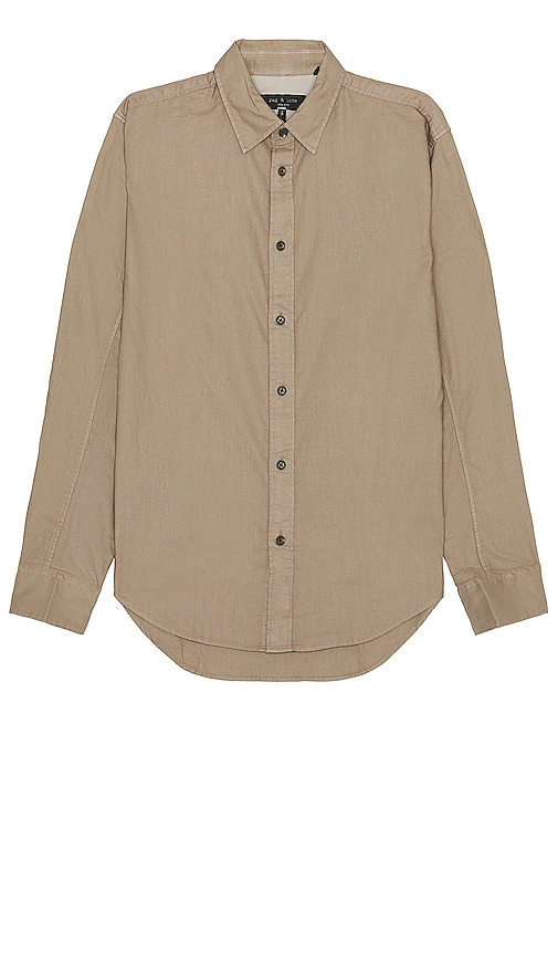Shop Rag & Bone Fit 2 Engineered Oxford Shirt In Taupe