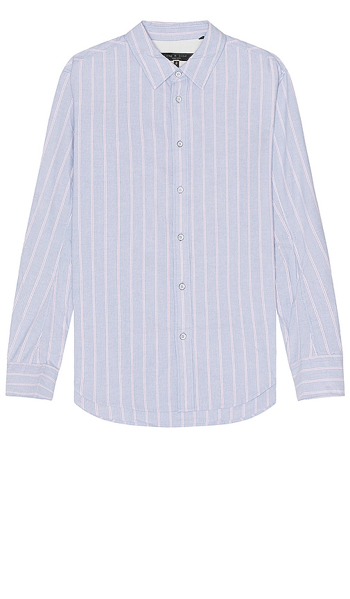 Rag & Bone Fit 2 Engineered Oxford Shirt In Blue Stripe