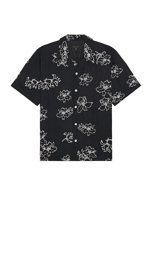 Shop Rag & Bone Avery Resort Shirt In Black