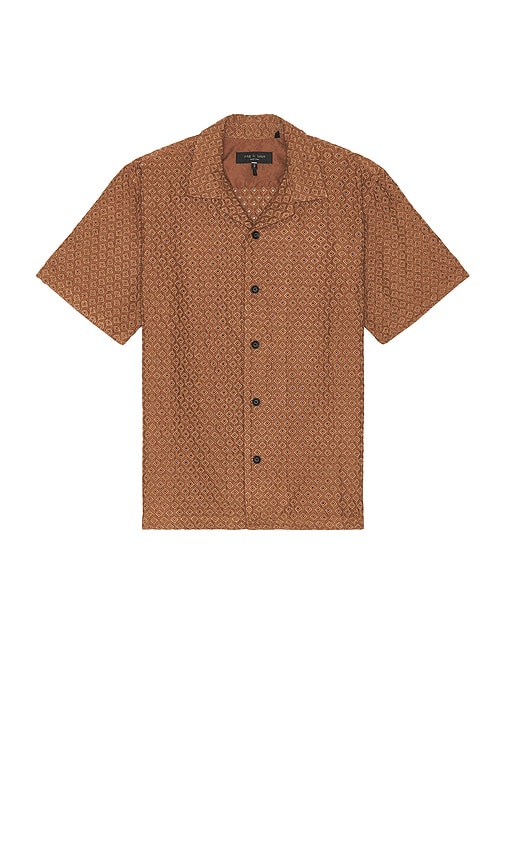 Shop Rag & Bone Avery Diamond Shirt In Brown