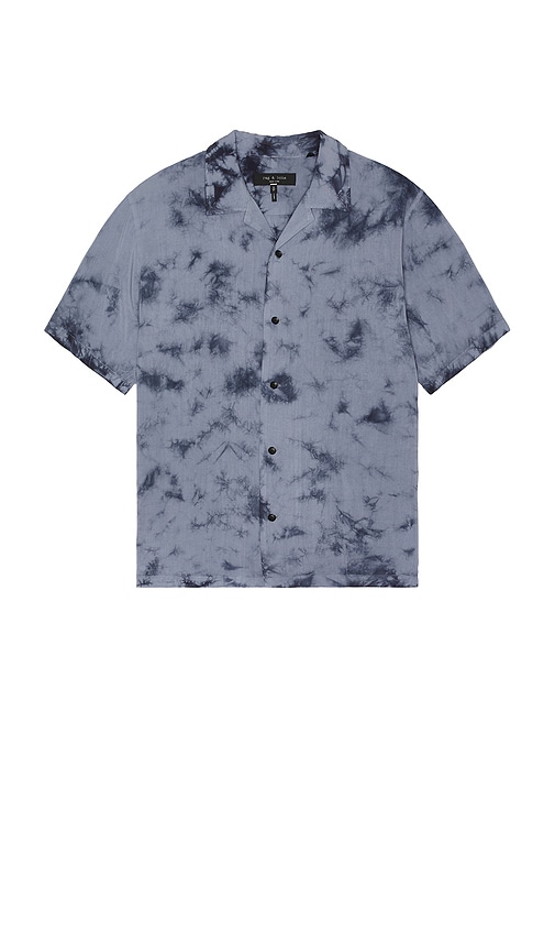 Shop Rag & Bone Avery Washed Short Sleeve Shirt In 옴브레