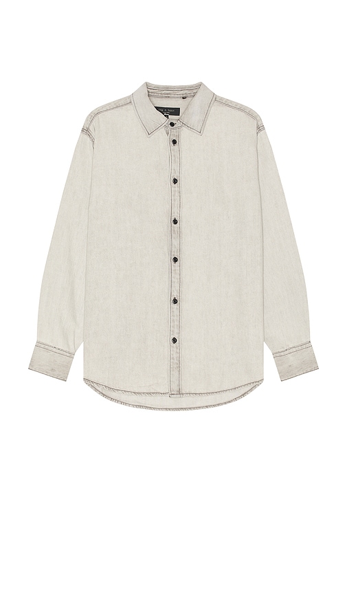 Shop Rag & Bone Denim Matthew Shirt In Light Grey