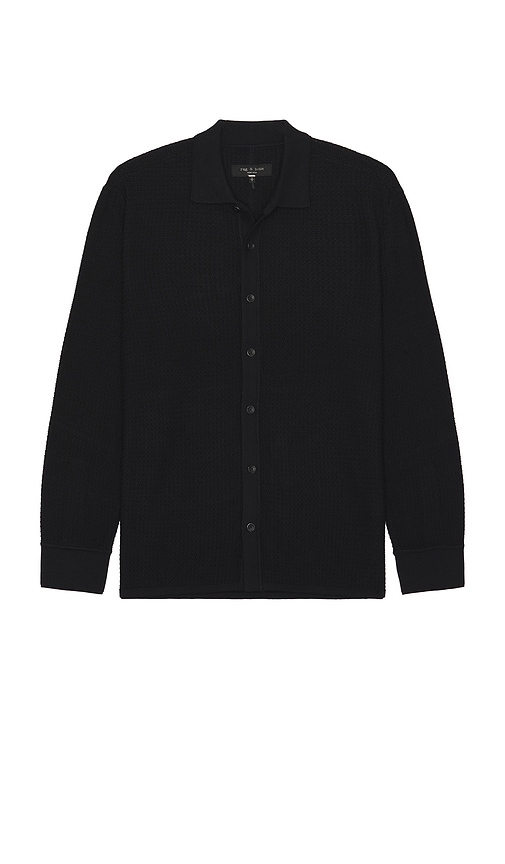 Rag & Bone Hayes Button Up Shirt In 블랙