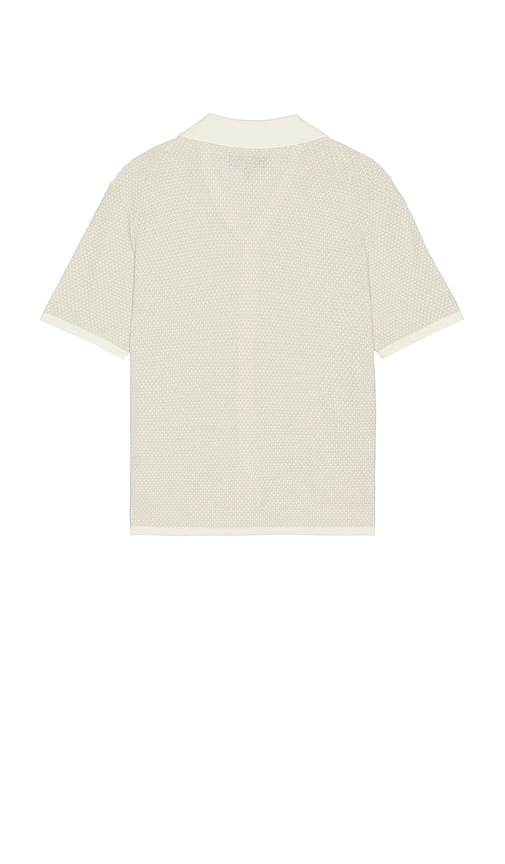 Rag & Bone Zig-zag Avery Short Sleeve Shirt In Ivory