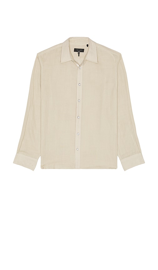 Finch Gauze Stripe Shirt in Grey. - size L (also in M, XL/1X) - Rag & Bone - Modalova