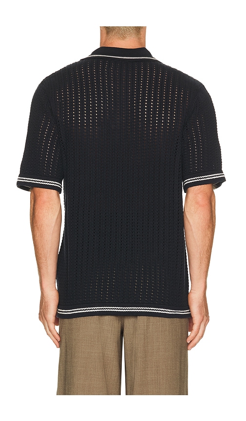  Rag & Bone Crochet Johnny Polo In Navy. Size S. Also In M, L, Xl/1x. 