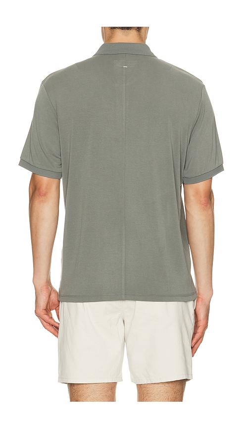  Rag & Bone Tech Pique Slim Polo In Grey. Size S. Also In M, L, Xl/1x. 