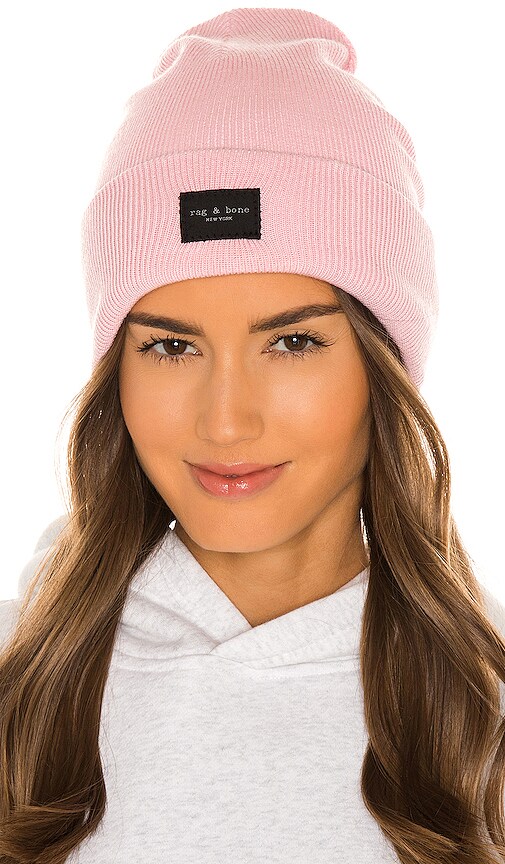 Rag & Bone Soft Pink Beanie. Rag & Bone Addison Beanie | Garmentory main image 3