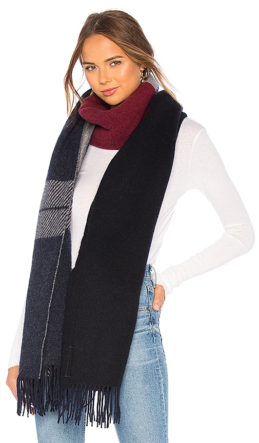 Rag \u0026 Bone Mixed Check Scarf in Navy 