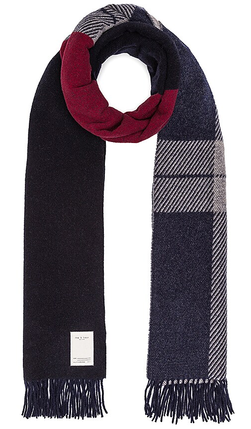 rag & bone mixed check scarf