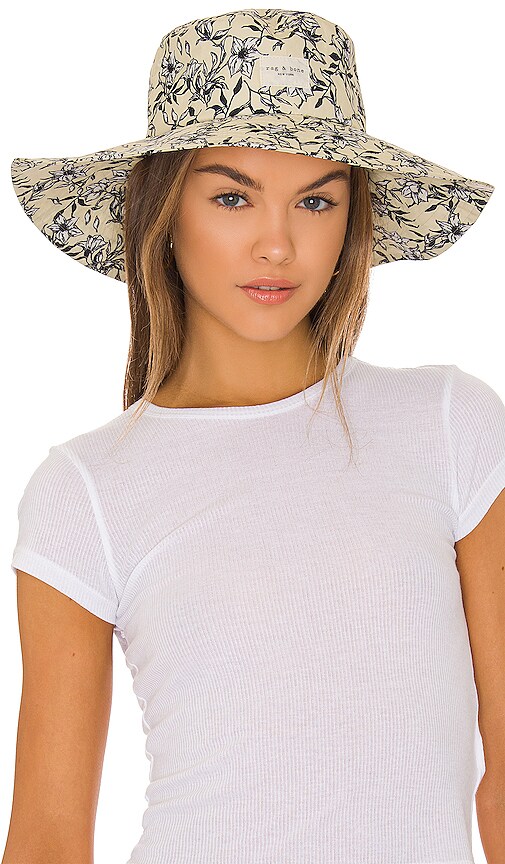 NWOT RAG & BONE addison cruise hat in yellow floral RAG AND BONE New York Saffron Addison Cotton Baseball Hat OS  main image 3