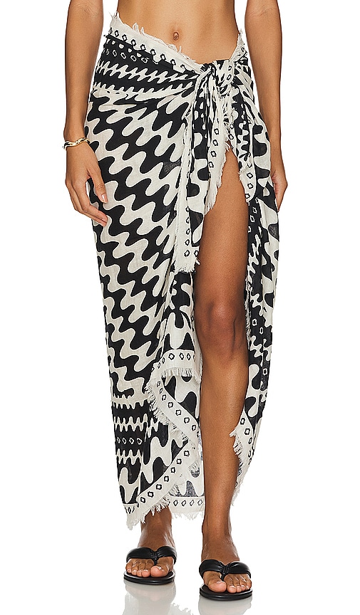 Rag & Bone Astra Swiggly Scarf in Black