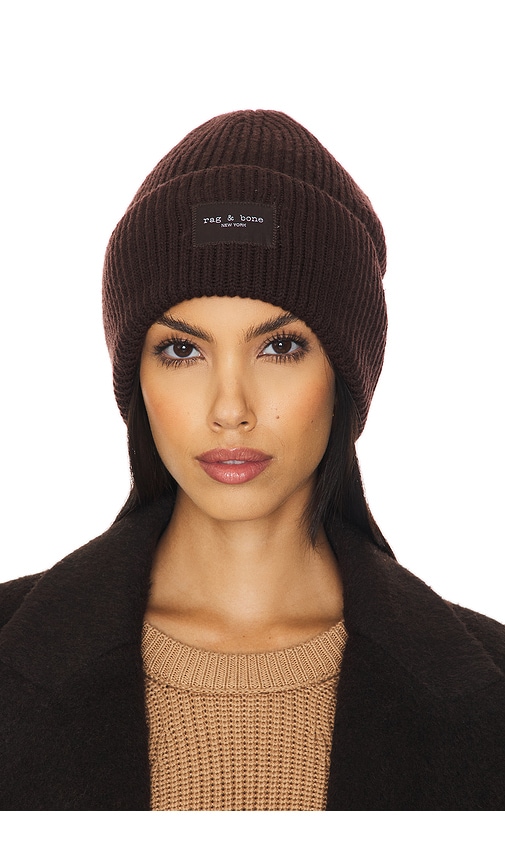 Shop Rag & Bone Blake Beanie In Chocolate