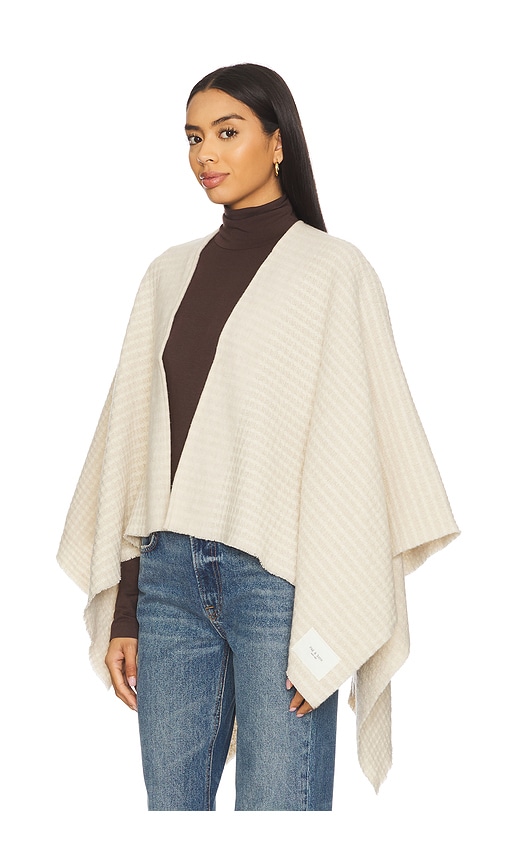  Rag & Bone Joni Waffle Poncho In Cream. 