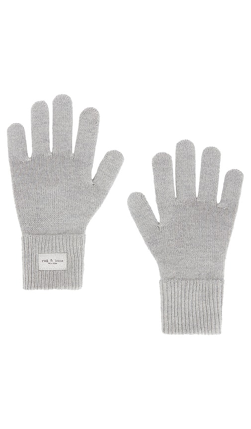 Rag & Bone Blake Metallic Gloves in Silver