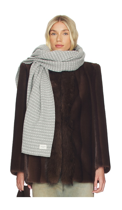 Rag & Bone Joni Waffle Scarf In Gray
