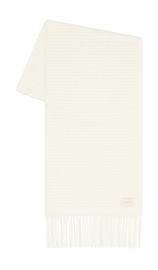  Rag & Bone Mila Textured Scarf In Ivory. 