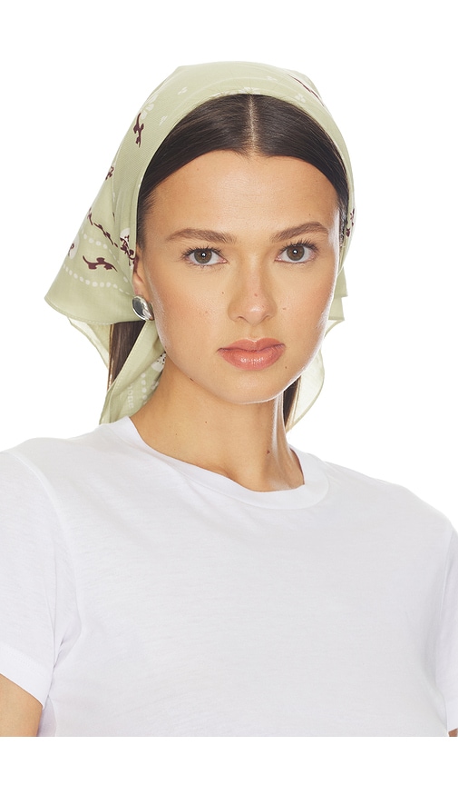 Rag & Bone Floral Western Bandana in Sage.