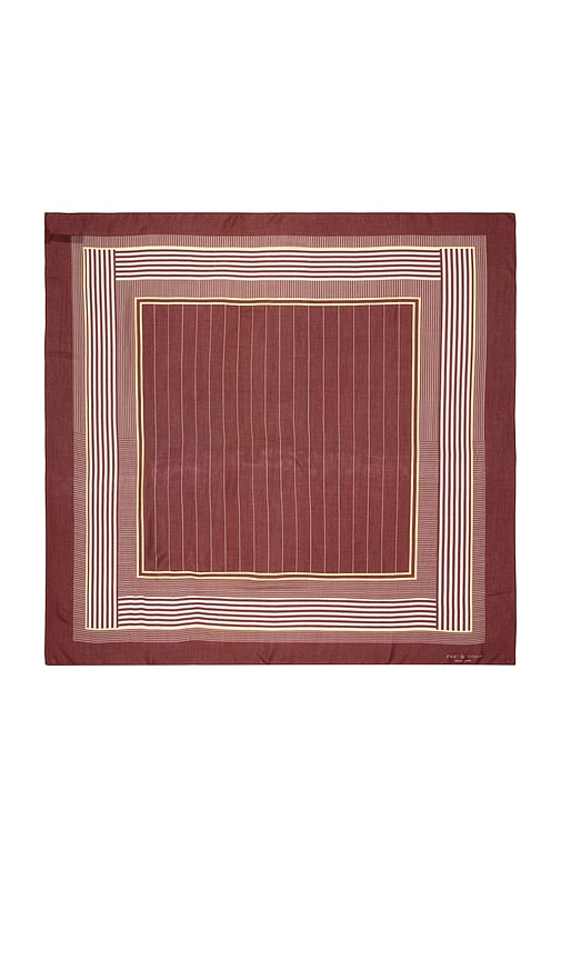  Rag & Bone Schal Pin Stripe In Burgundy. 