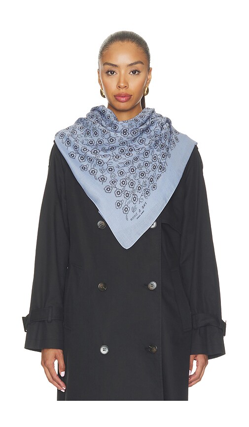 Rag Bone Mel Floral Scarf en Blue 212$