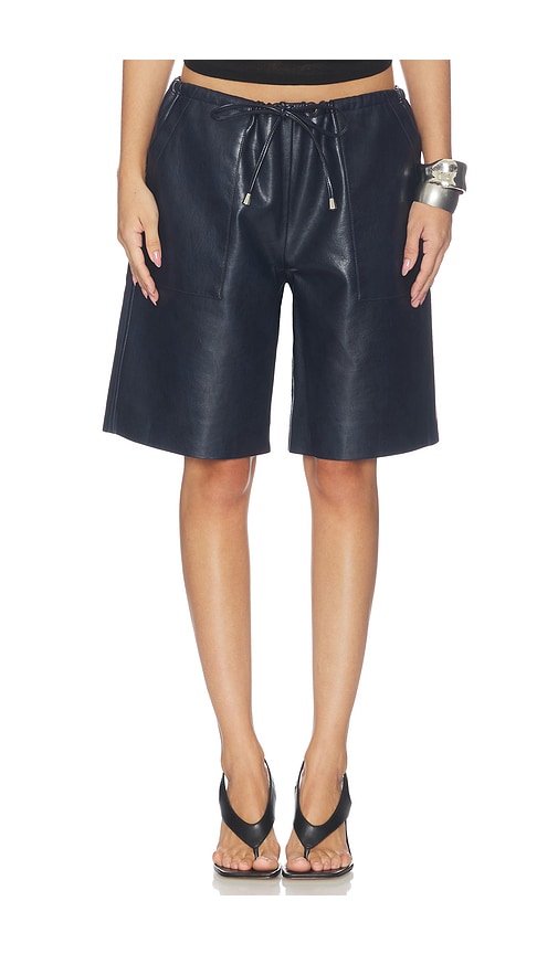 Rag Bone SHORT IMITATION CUIR CLAIRE en Navy Taille L Also en S M 504 €