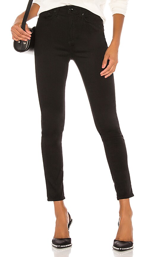 rag and bone high rise ankle skinny black