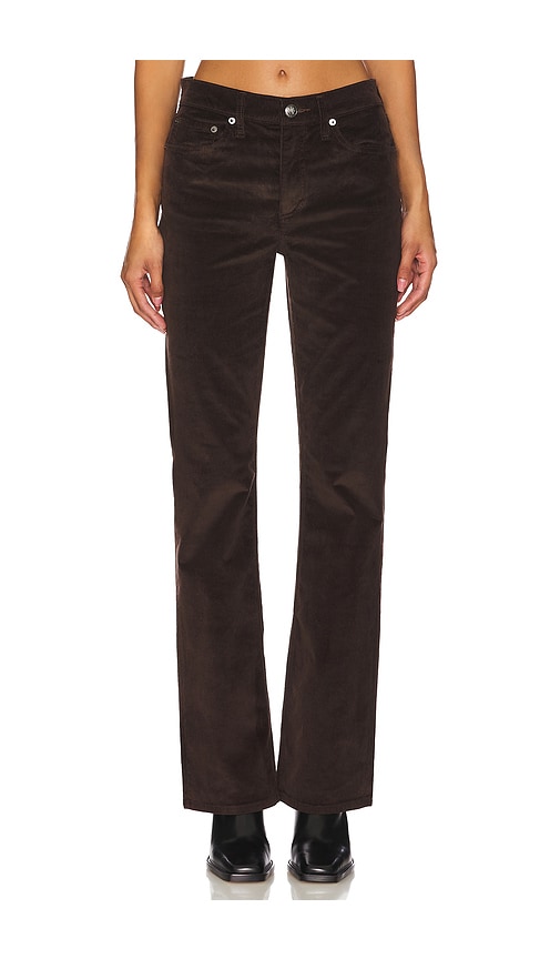 Shop Rag & Bone Peyton Mid-rise Bootcut Leg In 다크 브라운