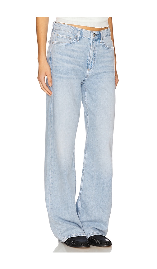 Rag & Bone Featherweight Logan Mid Rise Wide Leg In Blue