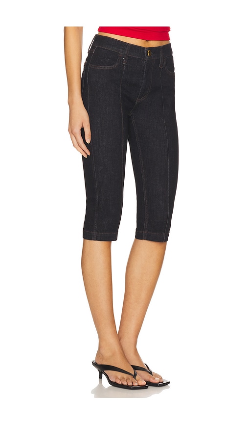 Rag & Bone Flexi Kit Mid Rise Capri In Black