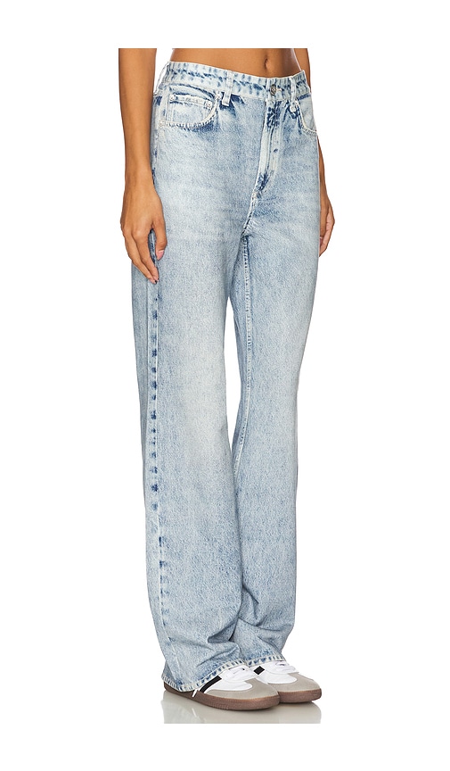 Rag & Bone Ultra Featherweight Logan Release Hem Wide Leg Pull-on Denim Pants