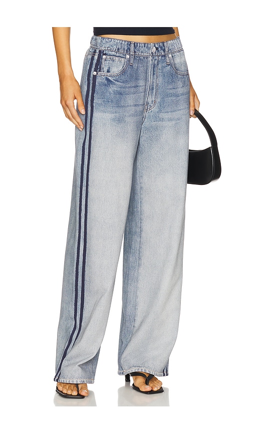 Miramar Wide Leg Track Pant in Blue. - size L (also in M, S, XL, XS, XXS) - Rag & Bone - Modalova