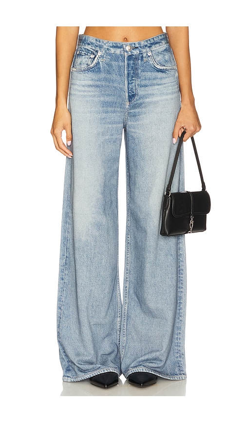 Miramar Terry Sofie Wide Pant in Blue. - size 34 (also in 23, 24, 25, 26, 27, 28, 29, 30, 31, 32, 33)