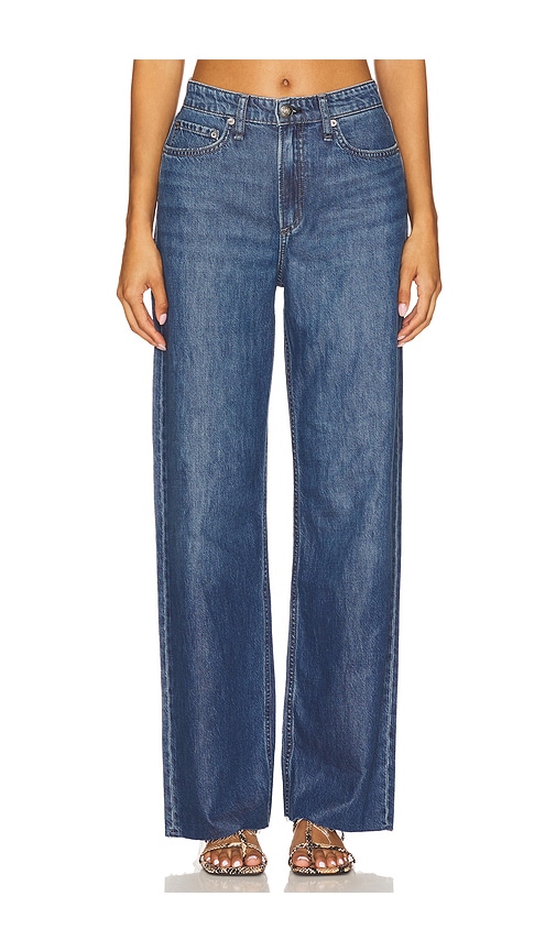 Featherweight Logan Wide Leg in Blue. - size 24 (also in 23, 25, 26, 27, 28, 29, 30, 31, 32, 33, 34) - Rag & Bone - Modalova