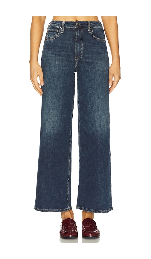 Rag & Bone Flexi Sofie Ankle Wide Leg Jeans In Blue