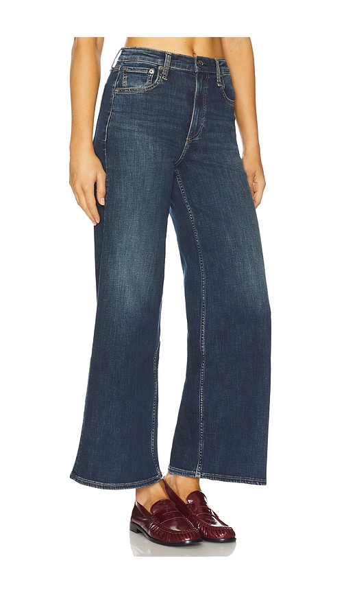 Rag & Bone Flexi Sofie Ankle Wide Leg Jeans In Blue