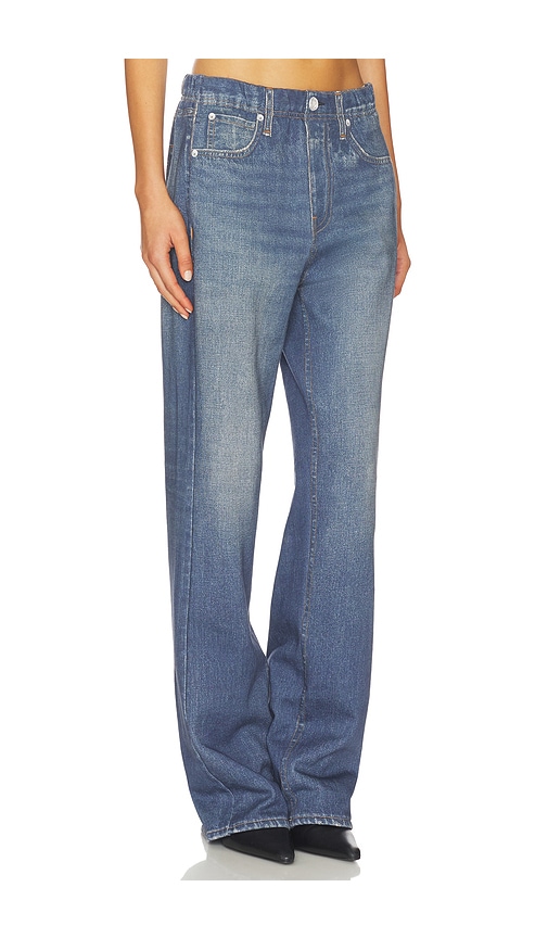 Rag & Bone X Revolve Miramar Fleece Wide Leg Jeans In Blue