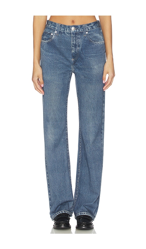Rag & Bone Miramar Fleece Shea Full Length Jeans In Blue