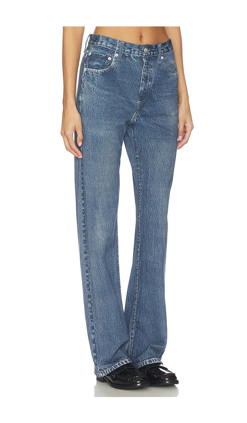 Rag & Bone Miramar Fleece Shea Full Length Jeans In Blue
