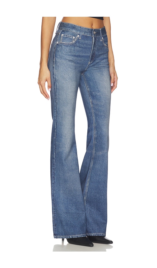 Rag & Bone Rb Miramar Ponte Dahlia Mid Rise Flare Jeans In Blue
