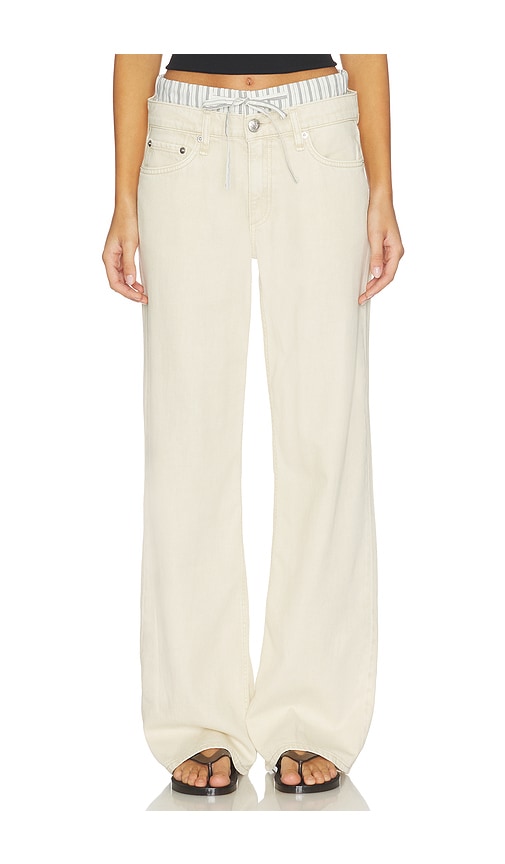 Rag & Bone Featherweight Saige Low Rise Full Boxer Straight Jeans in Cream. - size 32 (also in 24, 25, 27, 28, 29, 31, 34)